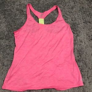 Bright pink athletic tank top